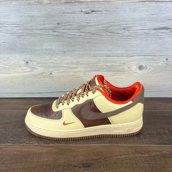 Nike Air Force 1 07 Mens Size 12 Light British Tan Cacao Wow Sesame HQ3447 222 - Picture 2 of 10